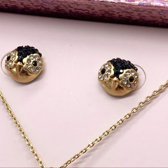 Kate Spade Dashing Beauty Owl Pendant Necklace and Earrings NWT - Picture 3 of 5